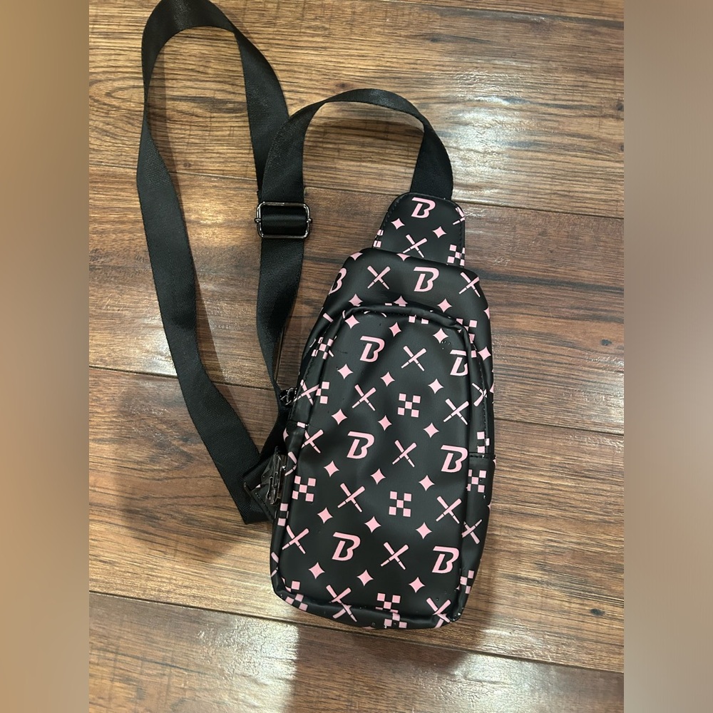 Stylish Black and Pink Crossbody Bag
